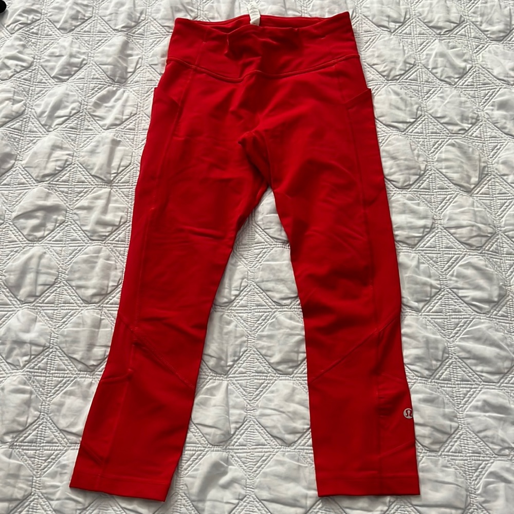 Red lululemon leggings